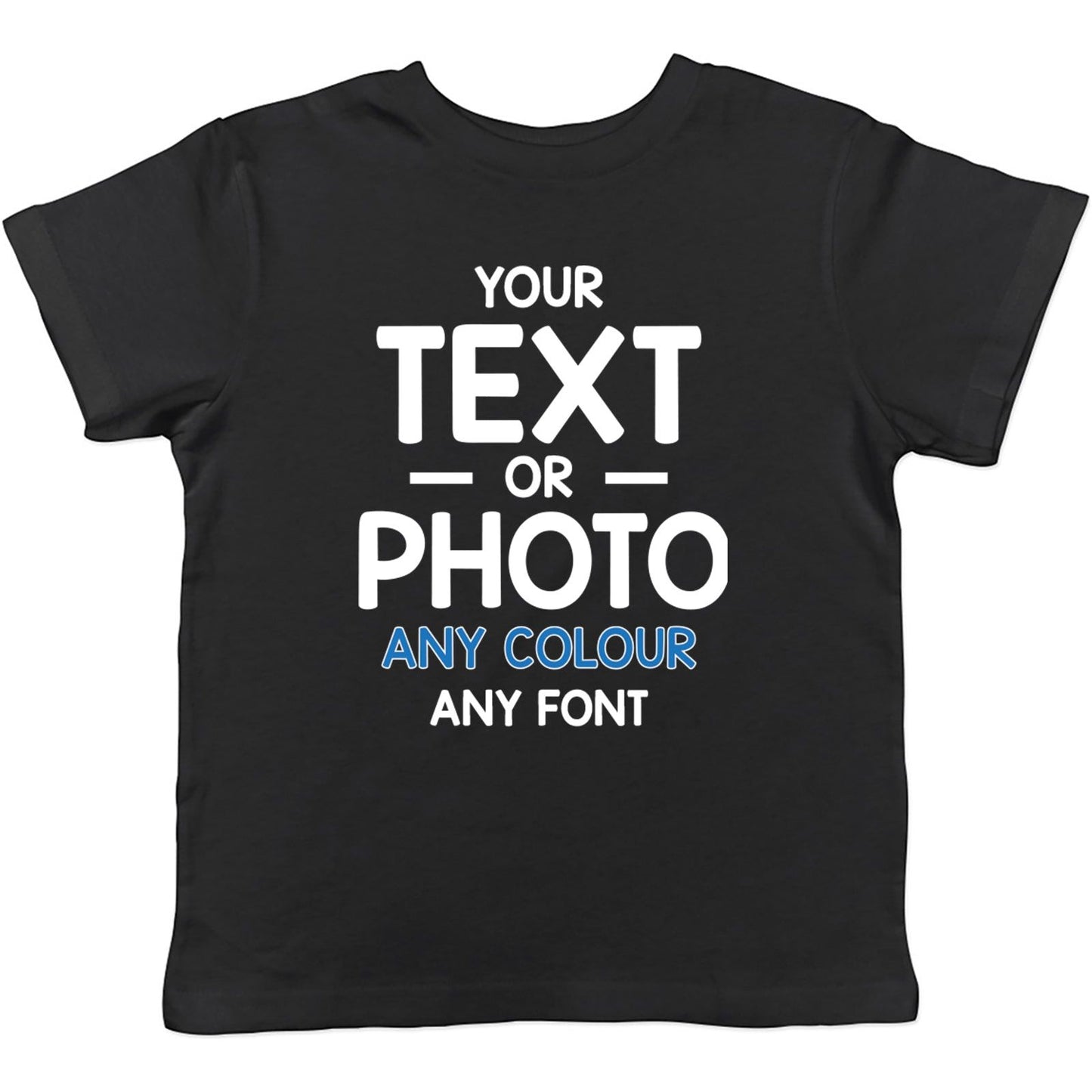 Personalised Photo Text Kids T-Shirt