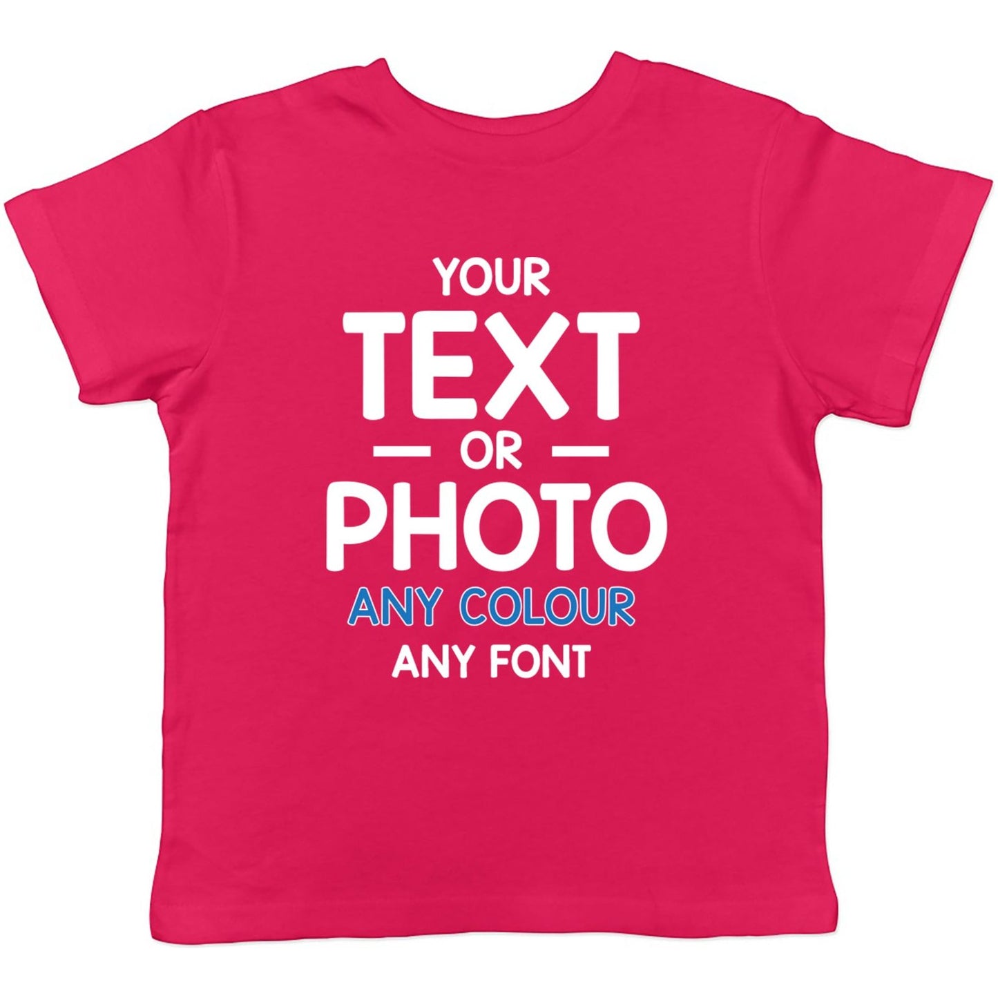 Personalised Photo Text Kids T-Shirt