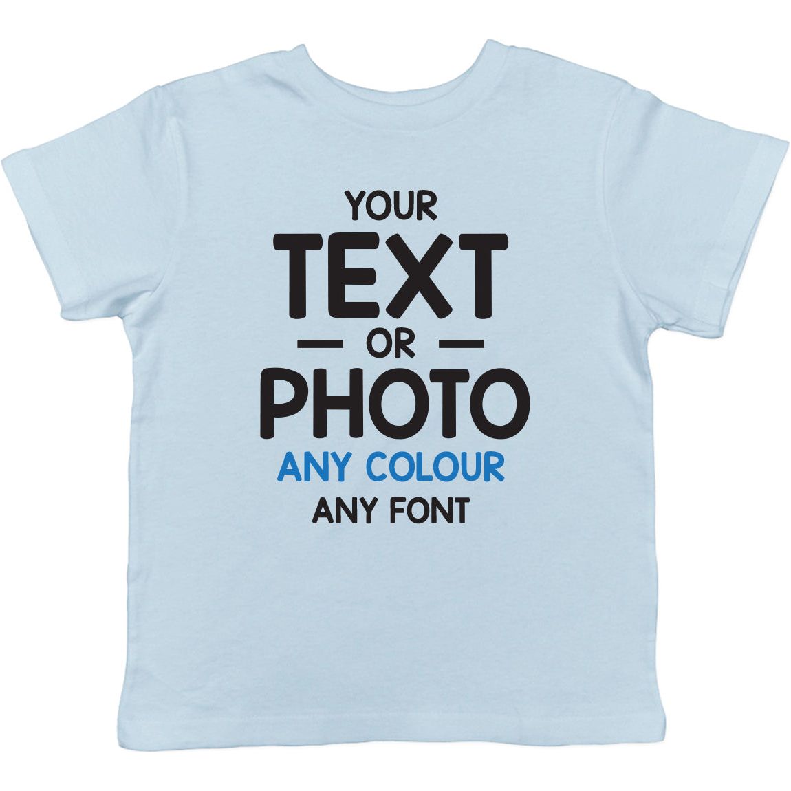 Personalised Photo Text Kids T-Shirt