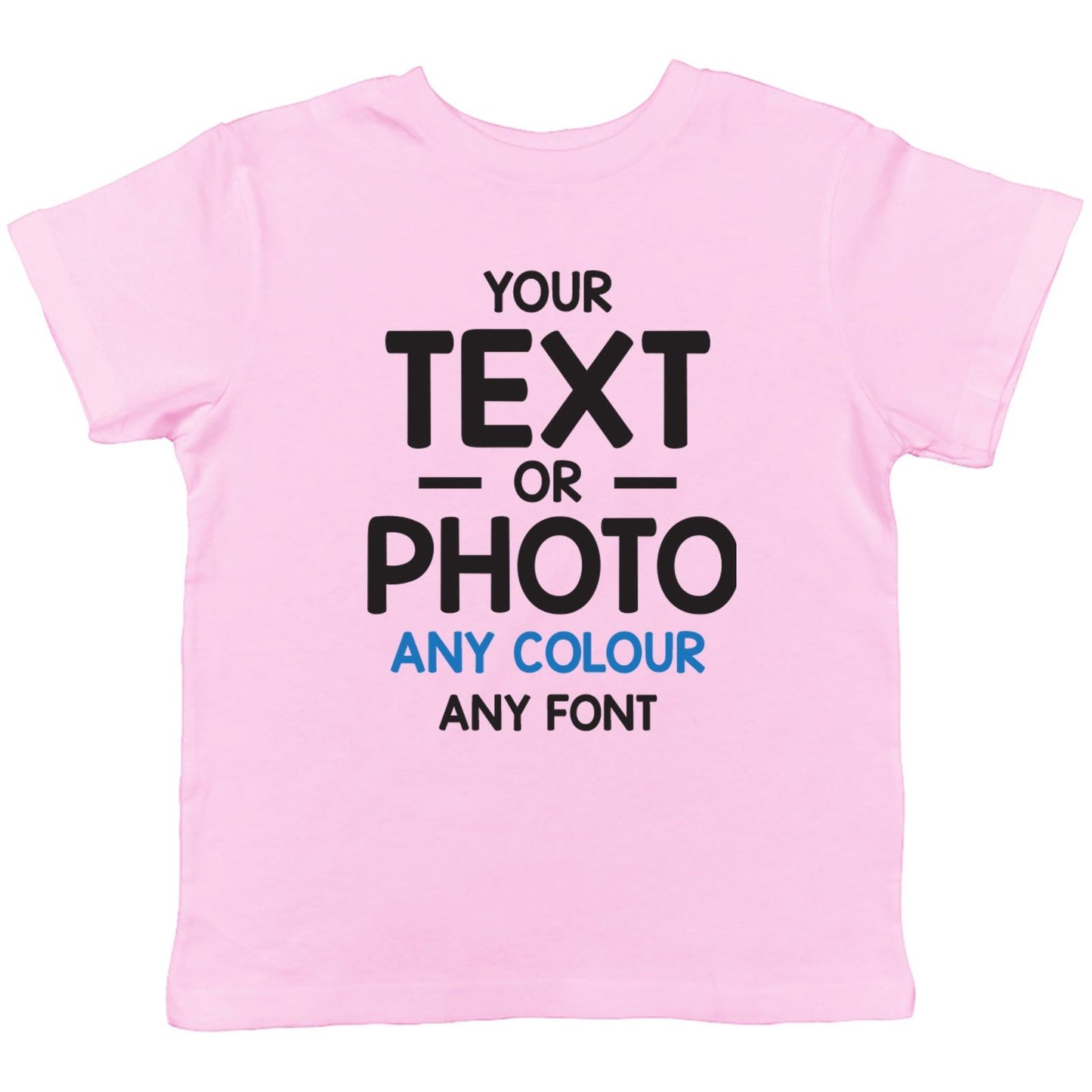 Personalised Photo Text Kids T-Shirt