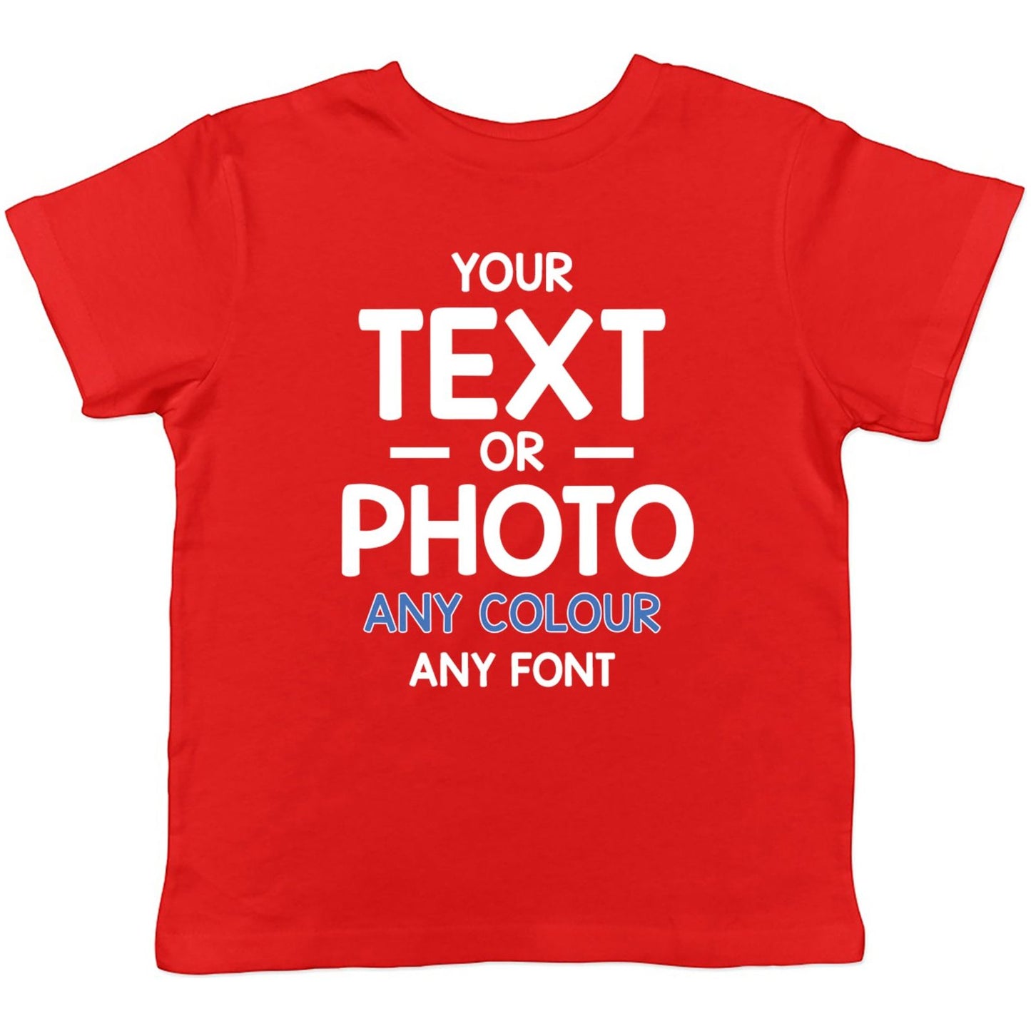 Personalised Photo Text Kids T-Shirt