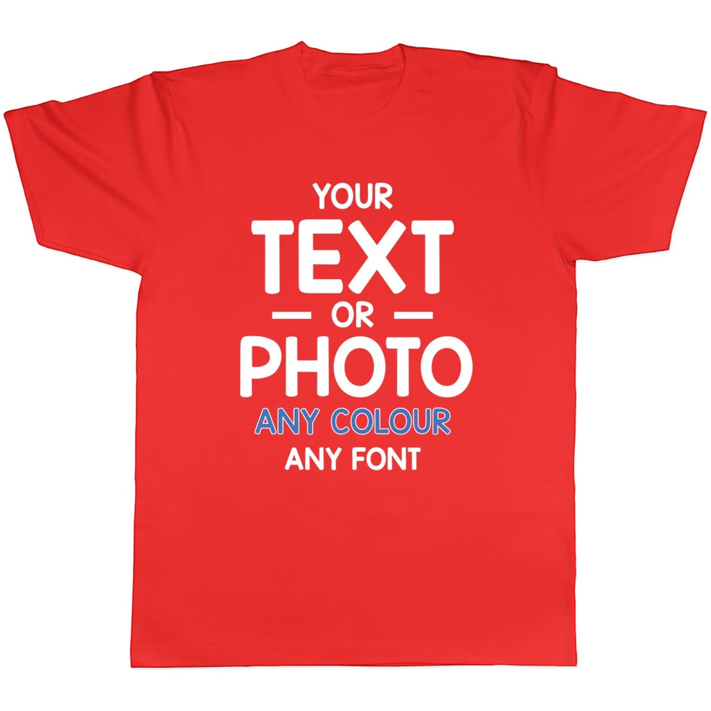 Custom Photo Text Adult T-Shirt