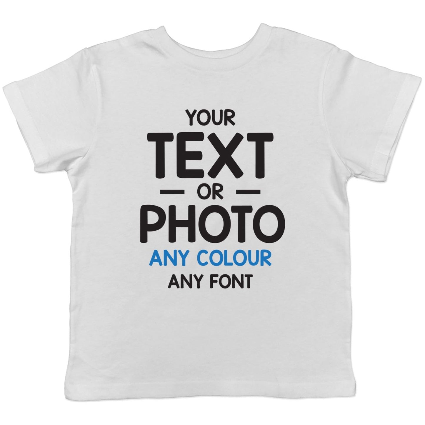 Personalised Photo Text Kids T-Shirt