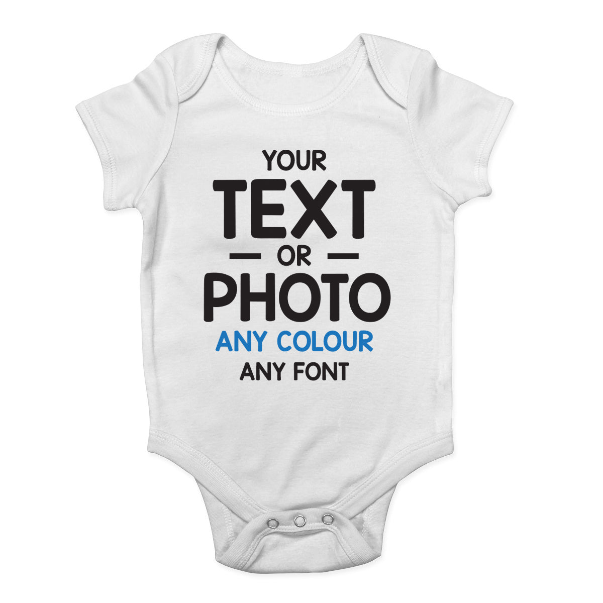 Personalised Photo Text Baby Vest