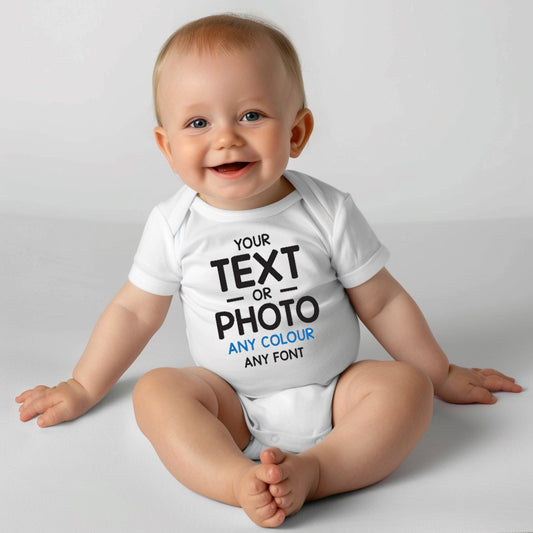 Personalised Photo Text Baby Vest